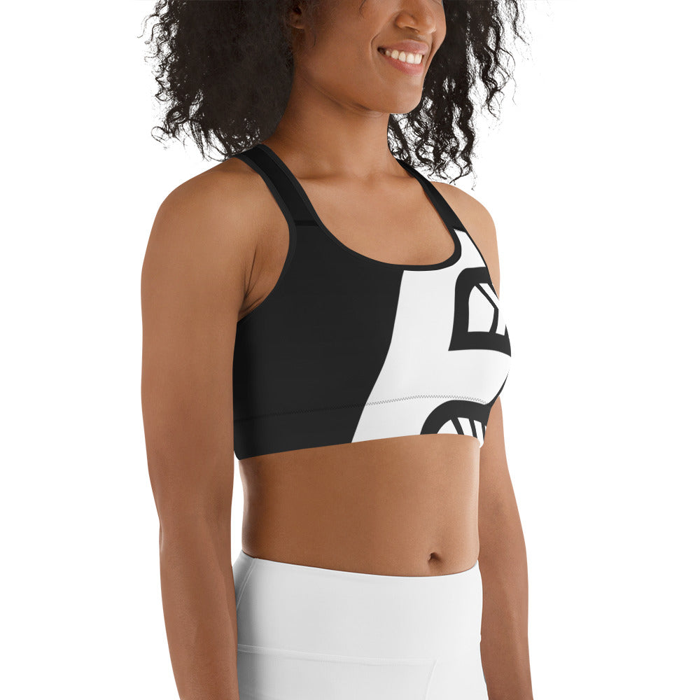 Sports Bra (Black/White)