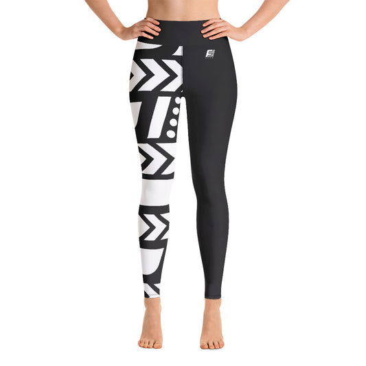 Raised Waist Leggings (SL-Black & White)