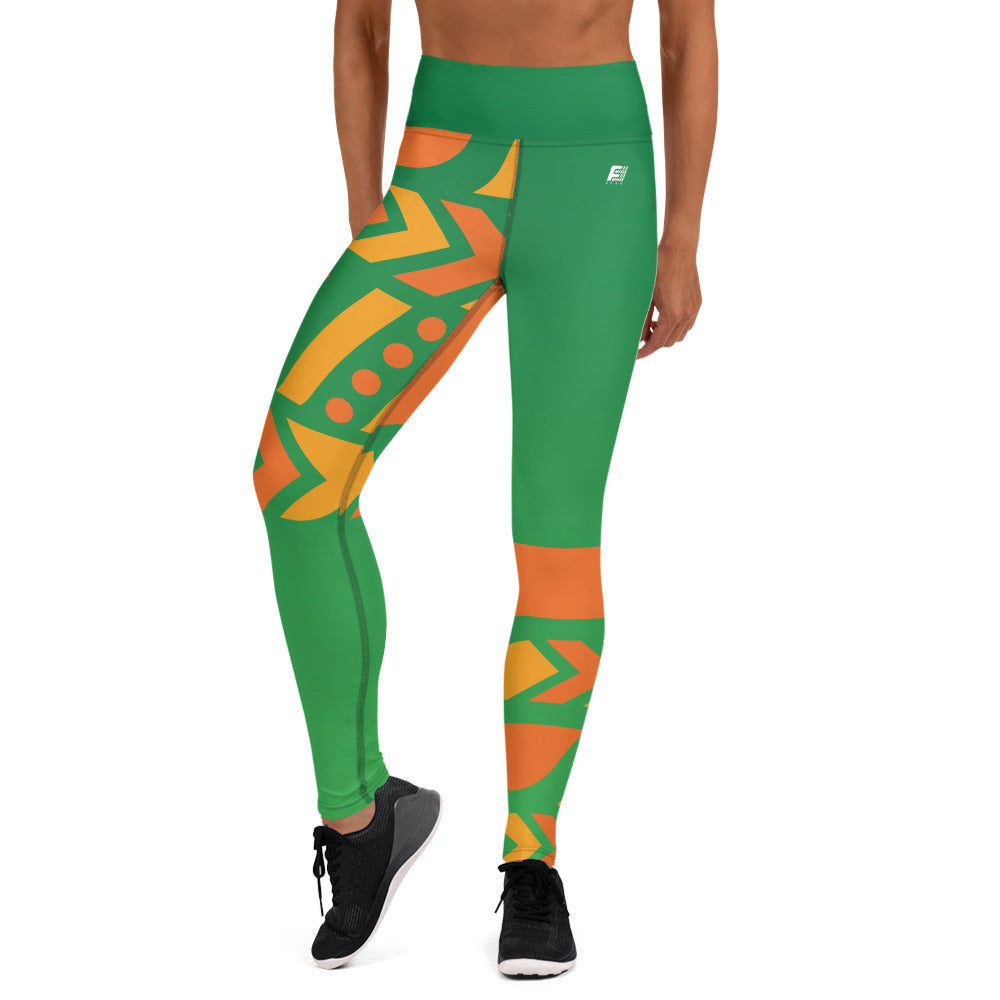 Raised Waist Leggings (ST-Green)