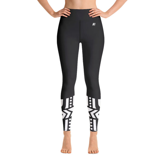 Raised Waist Leggings (LL-Black/White)